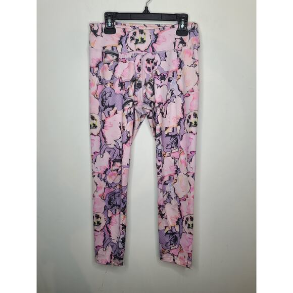 Prana Pants - prAna pink floral leggings - small
